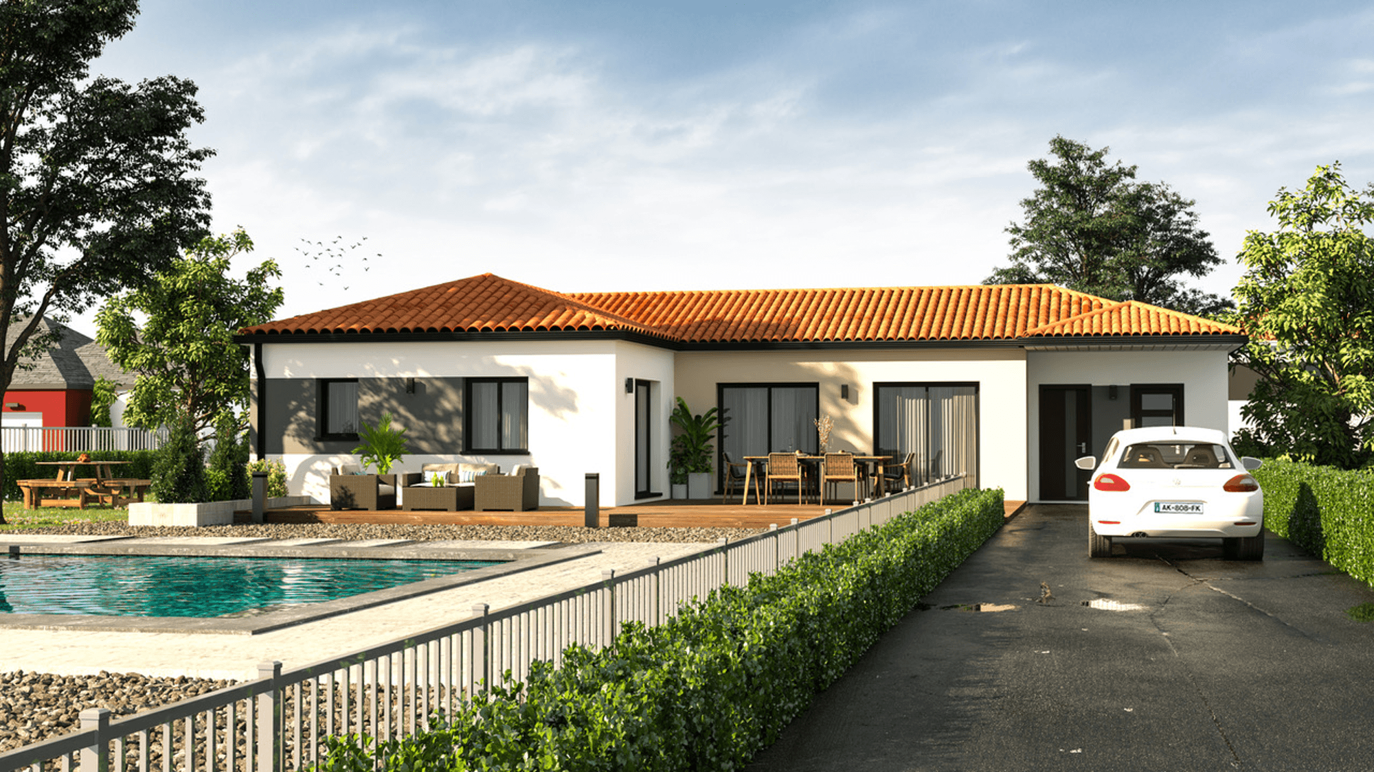 Toiture moderne rénovée